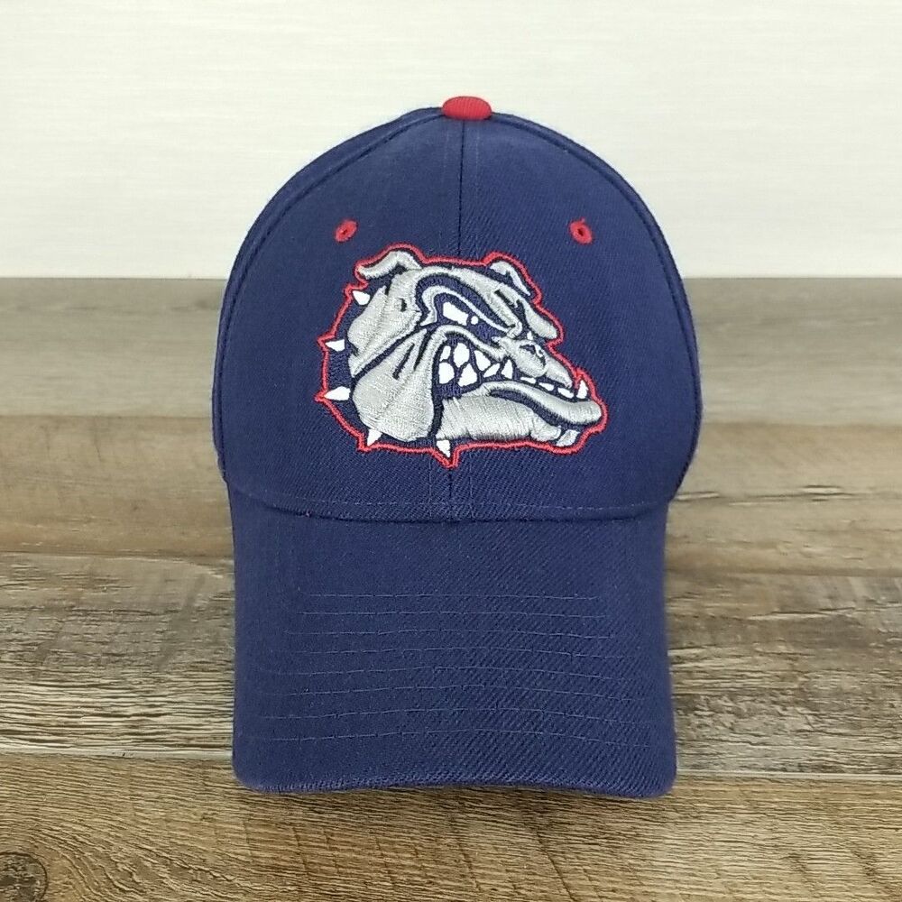 Vintage Gonzaga Bulldogs Zephyr Fitted Hat Size 7 Navy Blue Zags Made in Russia